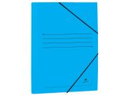 Mariola Carpeta De Carton Estucado Con Solapas Folio 500Gr/M2 - Medidas 34X25X1Cm - Cierre Con Goma Elastica - Color Azul