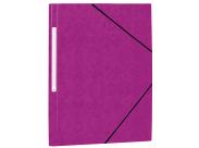 Mariola Carpeta De Carton Simil Prespan Con Etiqueta En Lomo Folio 500Gr/M2 - Medidas 34X25Cm - Cierre Con Goma Elastica - Color Violeta