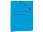 Mariola Carpeta De Carton Plastificado Folio 500Gr/M2 - Medidas 34X25Cm - Cierre Con Goma Elastica - Color Azul