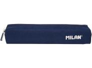 Milan Serie 1918 Estuche Mini Redondo - Tejido Resistente A Las Roturas Y Rasgaduras - Medidas 20,5X4,5X5Cm - Color Azul Oscuro