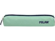 Milan Serie 1918 Estuche Mini Redondo - Tejido Resistente A Las Roturas Y Rasgaduras - Medidas 20,5X4,5X5Cm - Color Verde