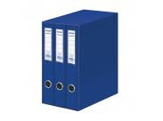 Dohe Oficolor Modulo De 3 Archivadores Con Rado - Lomo Estrecho - Formato Folio - Carton Forrado - Color Azul