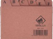Mariola Indice A-Z Nº1 Para Fichero - Medidas 95X65Mm - Color Marron