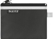 Leitz Wow Bolsa Porta-Todo Pequeña 2 Compartimentos - Tamaño 105X6X140Mm - Lavable Y Duradera - Cierre De Cremallera - Color Negro