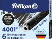 Pelikan Caja De 6 Cartuchos 4001 Tp/6 - Tinta De Alta Calidad - Compatible Con Plumas Estilograficas - Color Negro