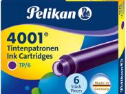 Pelikan Caja De 6 Cartuchos 4001 Tp/6 - Compatible Con Plumas Estilograficas Pelikan - Color Violeta