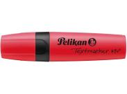 Pelikan Subrayador Textmarker 490 - Base De Agua - 3 Anchos De Trazo - Color Rojo Fluorescente
