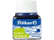 Pelikan Tinta China 523 10Ml N.9 - 10Ml - Resistente Al Agua - Ideal Para Dibujo Y Caligrafia - Color Azul Ultramar