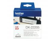 Brother Dk22205 - Etiquetas Originales De Tamaño Personalizado - Ancho 62Mm X 30,48 Metros - Texto Negro Sobre Fondo Blanco