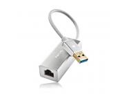 Ngs Hacker 3.0 Adaptador Usb A Lan - 1Gbps - Cable 15Cm - Color Gris